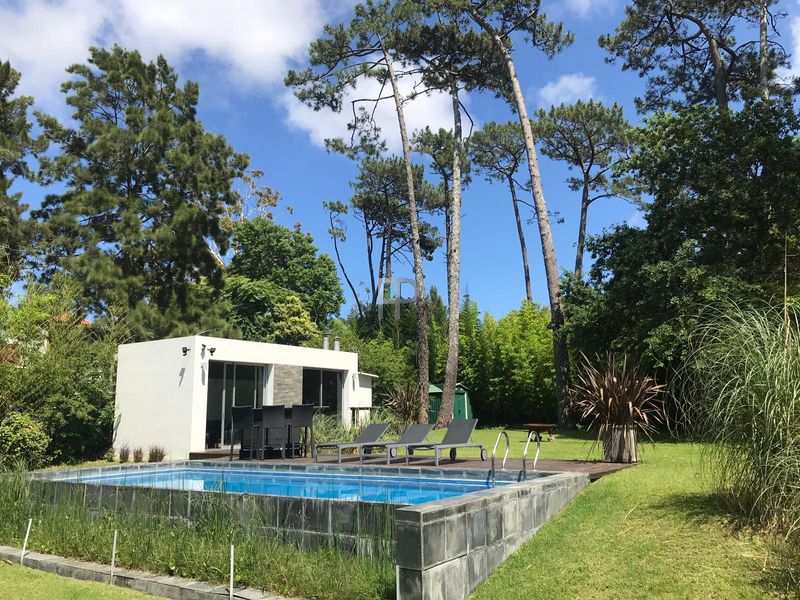 pool and guest house
